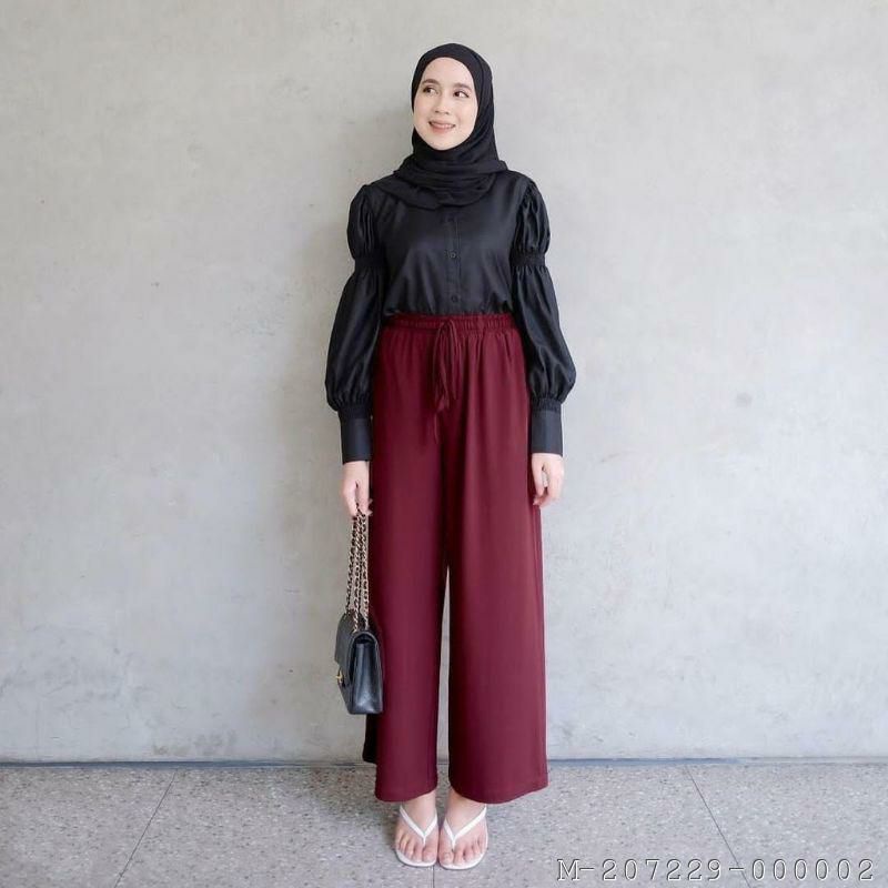 BAWAHAN WANITA CEALANA KULOT HIGHWAIST RAYON VSAB-045Warna: Hitam, Navy, Coksu, Milo, Hijau, Mustard