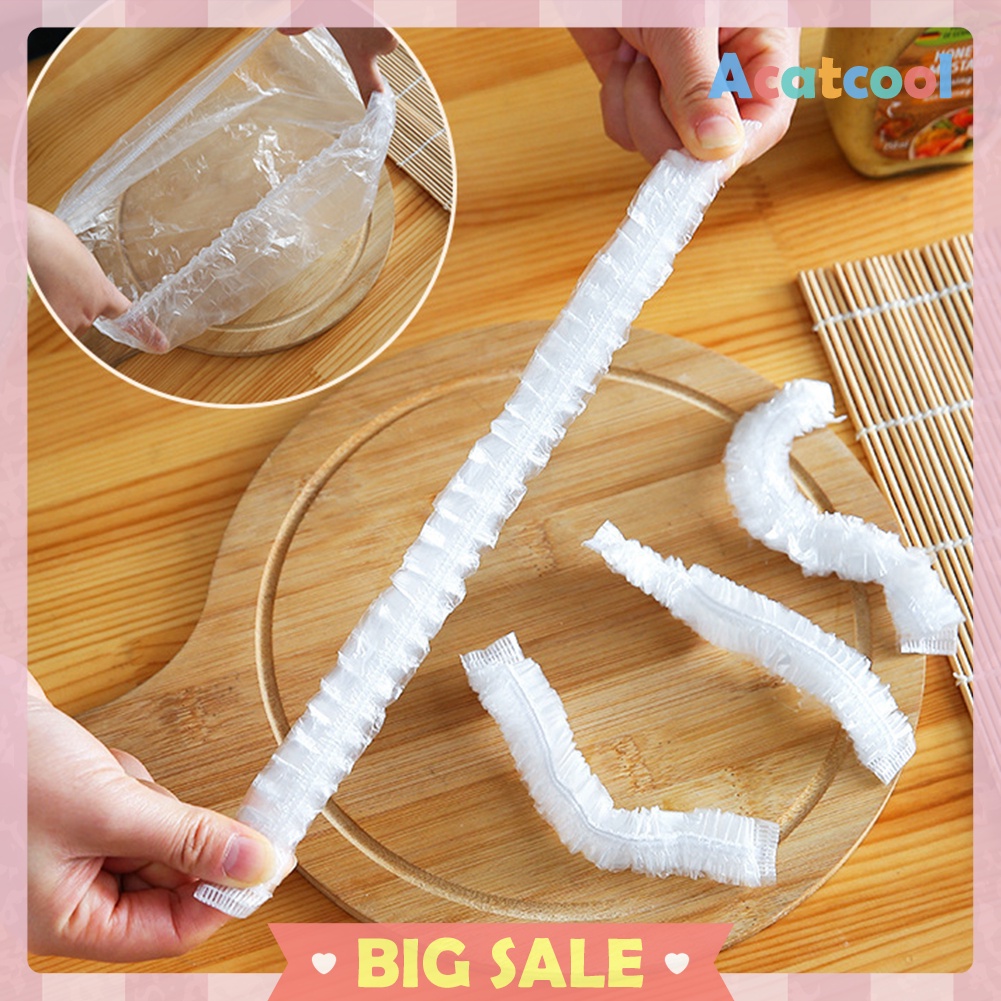 100pcs Disposable Thick Cling Film Covers Household Food Fresh-keeping Bags