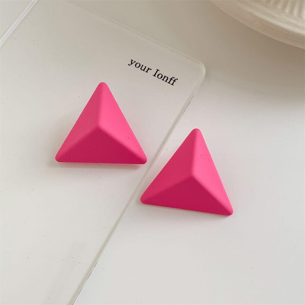 Anting Geometris TOP Ornamen Segitiga Pesona Perhiasan Anting Bulat Maw