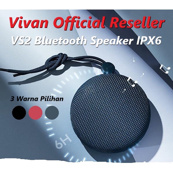 Vivan VS2 Bluetooth Speaker Fabric IPX6 Waterproof
