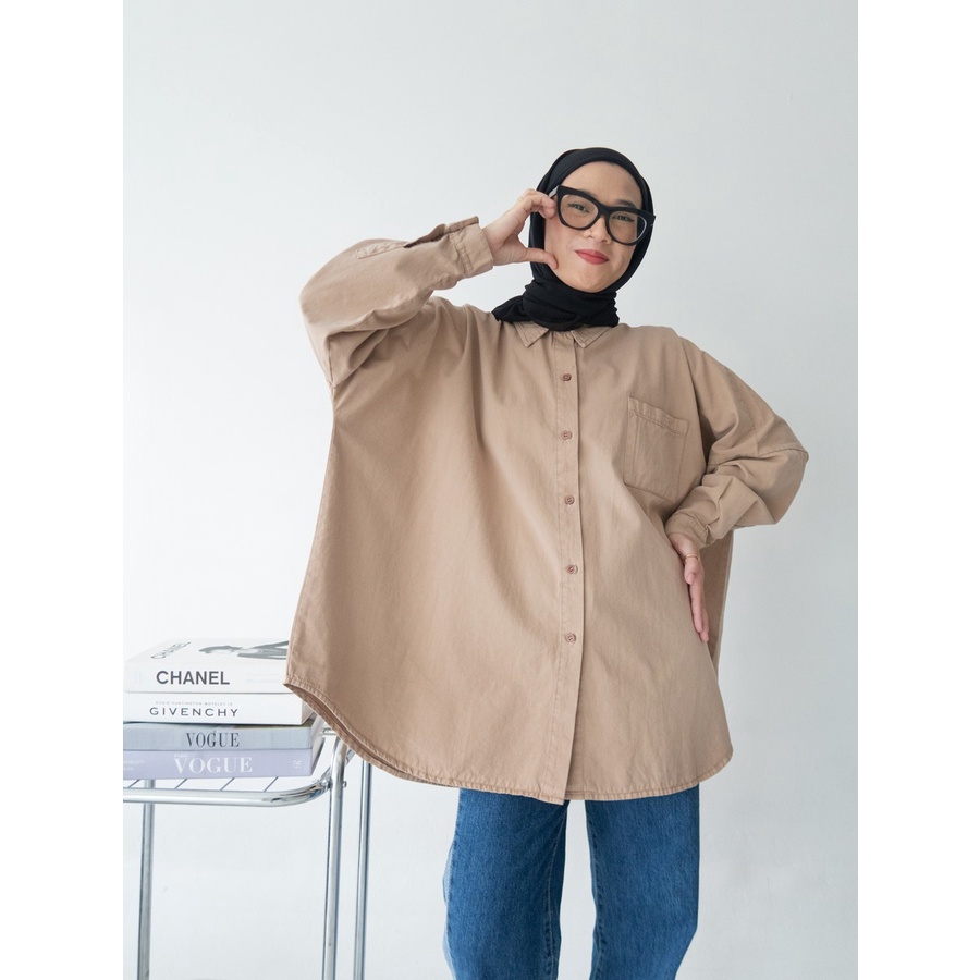 Myrubylicious DAGESTAN COLOUR OVERSIZED DENIM SHIRT