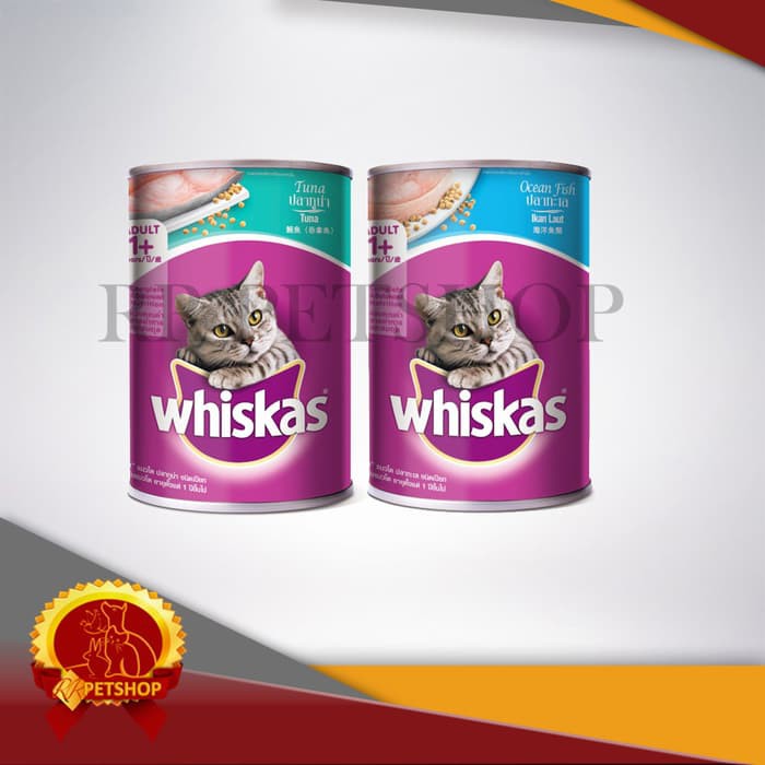 Makanan Kucing Whiskas Kaleng 400 gram / Tuna Ocean Fish 400gr