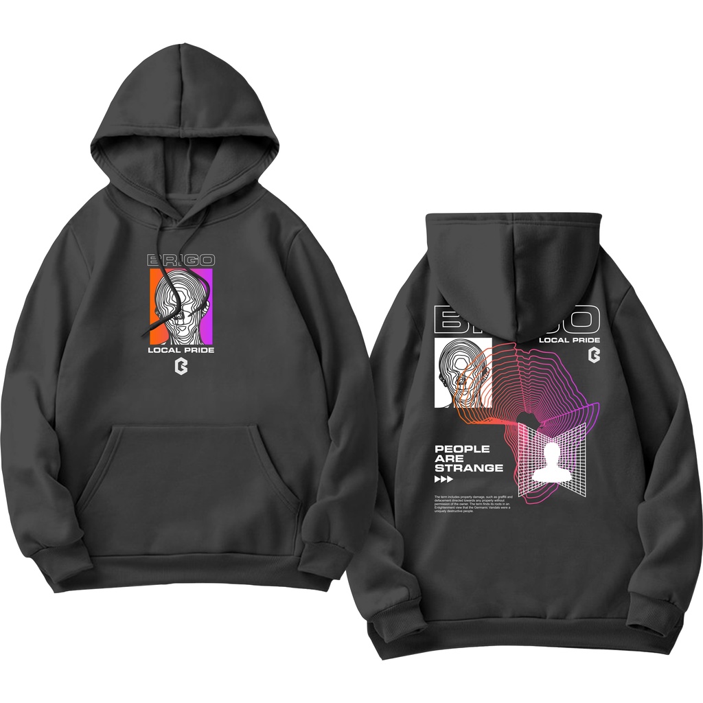 BRIGO Jumper Hoodie People Are Strange II Sweater Hoodie BRIGO Sablon DTF Fleece Cotton M-XXL (Pria &amp; Wanita) Free stiker&amp;Gantungan Kunci