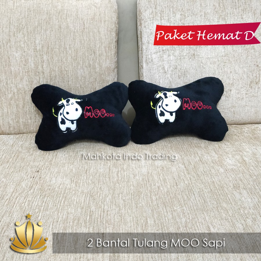 BANTAL MOBIL MOO SAPI / TEMPAT SAMPAH MOO SAPI / AKSESORIS MOBIL MOO SAPI PAKET HEMAT