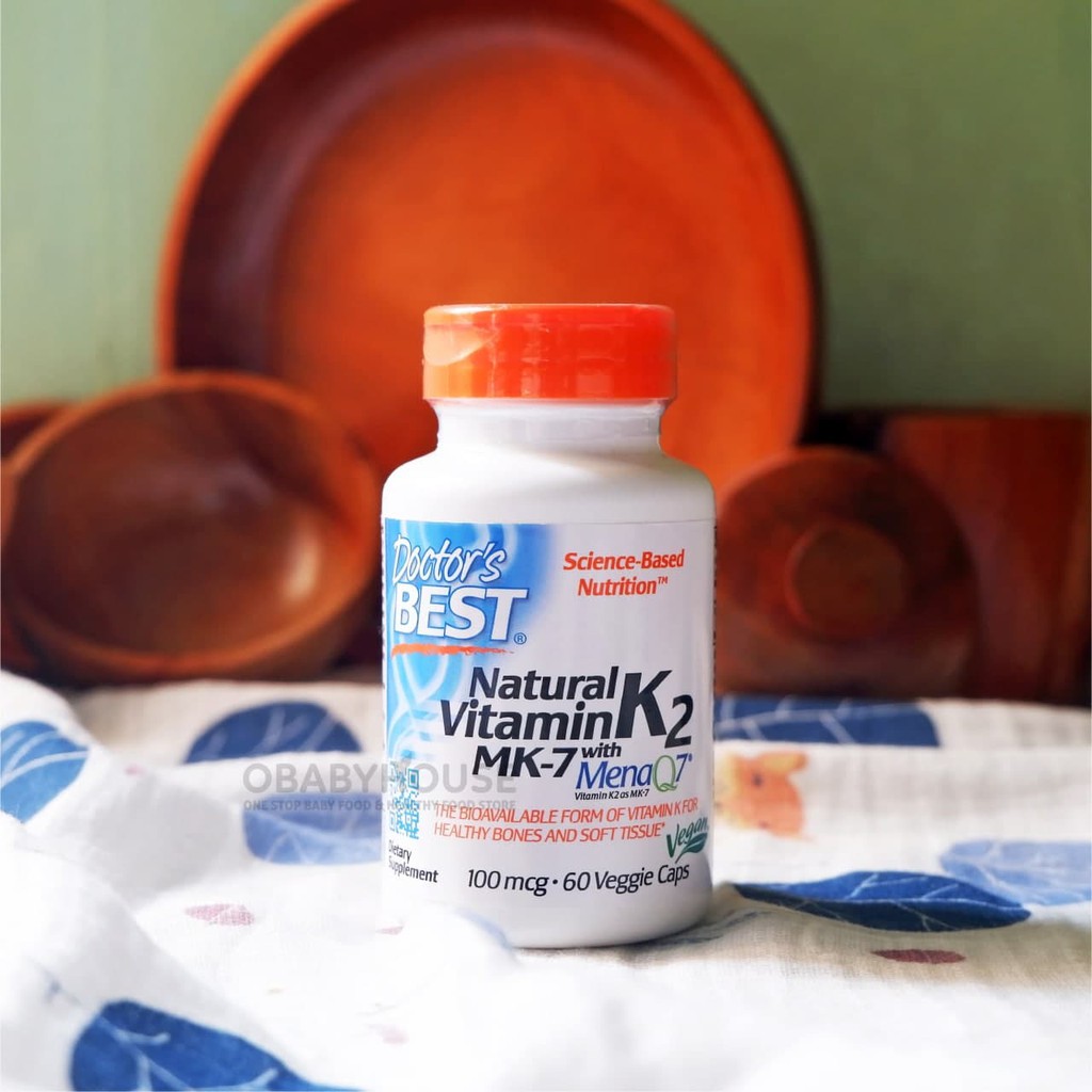 Doctor's Best Natural Vitamin K2 MK-7 with MenaQ7 100mcg 60 Veggie Caps (ED 09/2023)