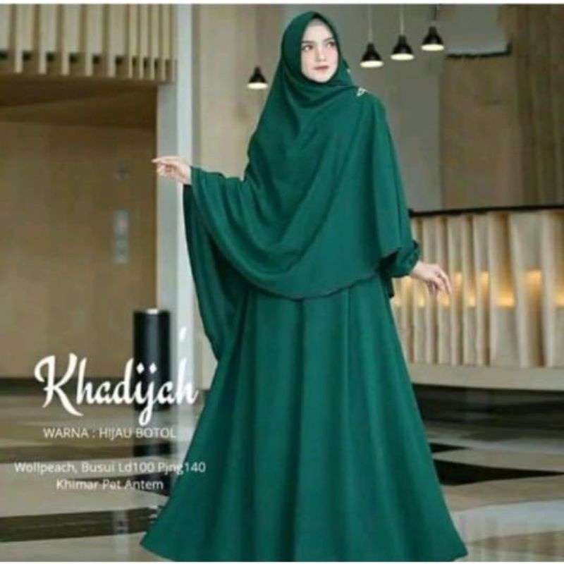 BAJU GAMIS MUSLIM WANITA GAMIS SYARI KHADIJAH BAJU LEBARAN