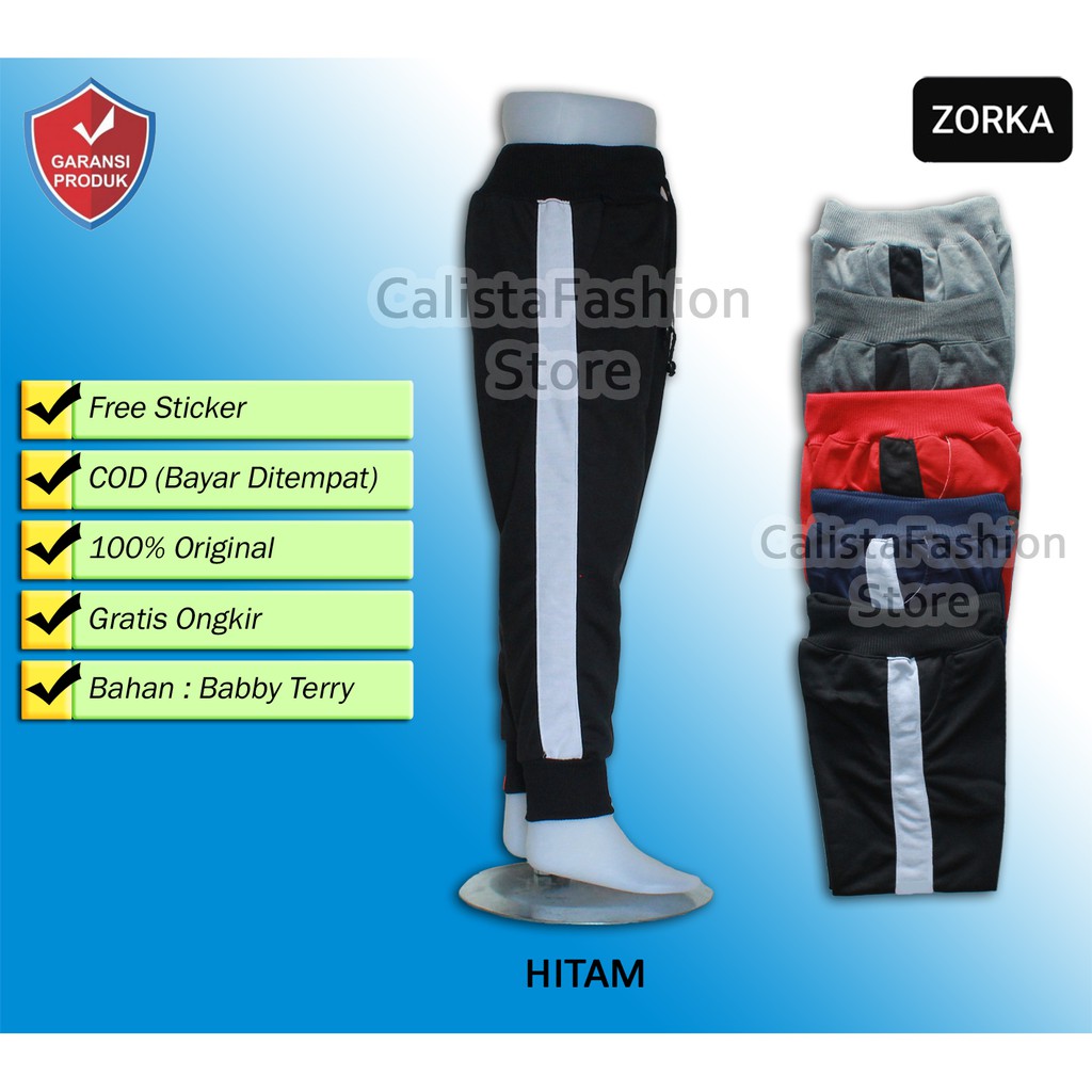 Celana Joger Anak Laki-laki Perempuan 5-12 Tahun Stripe / Jogger Anak / Training Anak / Trening Anak