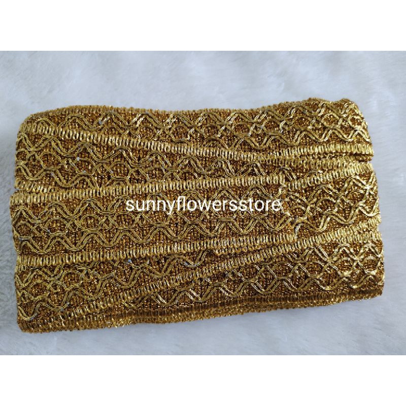 renda motif gold 1176 lebar 4,5 cm