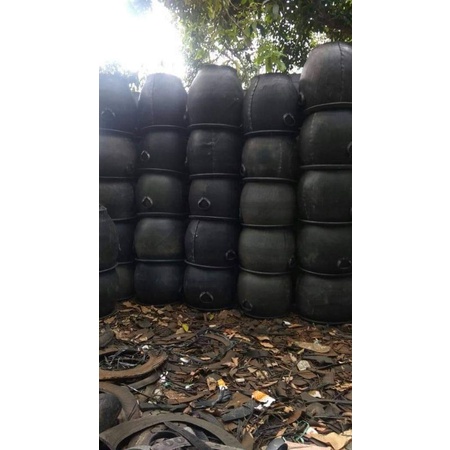 bak sampah tanpah dicat dari ban