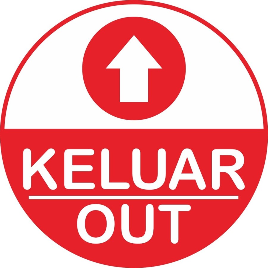 

Stiker PENUNJUK ARAH KELUAR DIAMETER 31cm-keluar/out