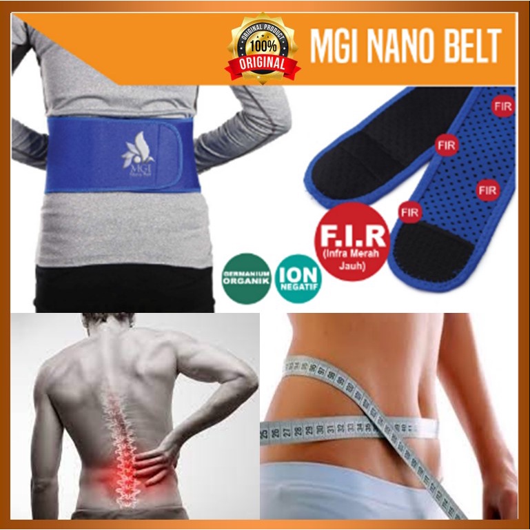 Sabuk Terapi Syaraf Kejepit Mgi Nano Belt Korset Kesehatan Melangsingkan dan Mengecilkan Perut