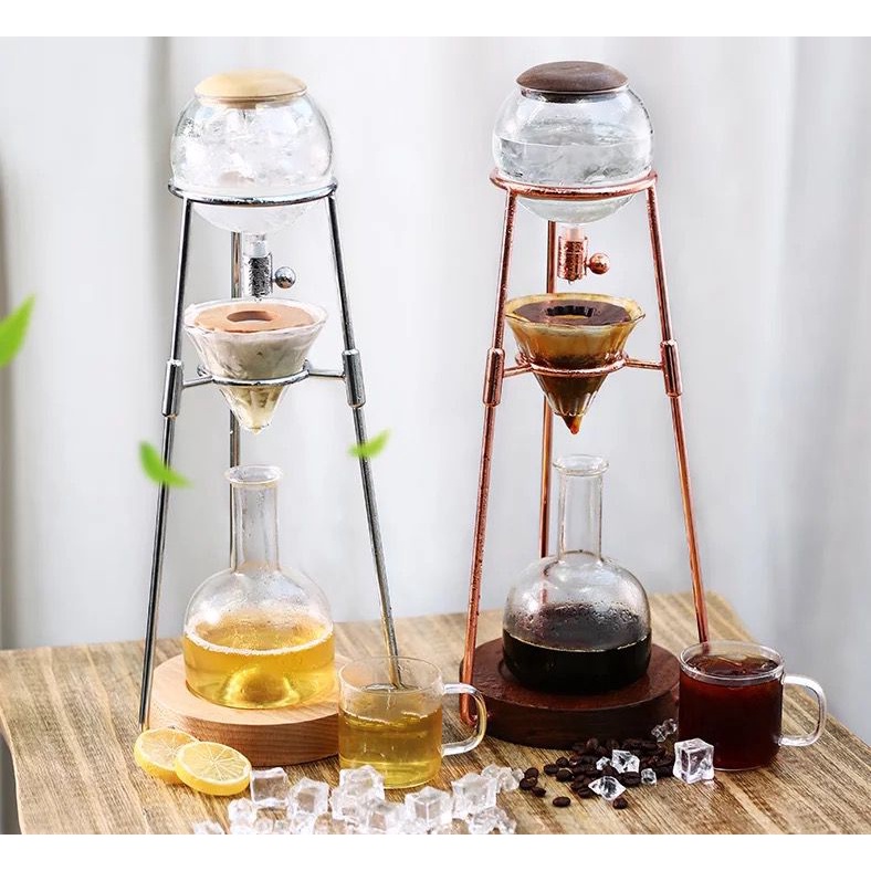 cold drip tower ice coffee maker CM05 500ml / cold brew es kopi maker / cold drip silver rosegold / barista tools coffee shop display hiasan