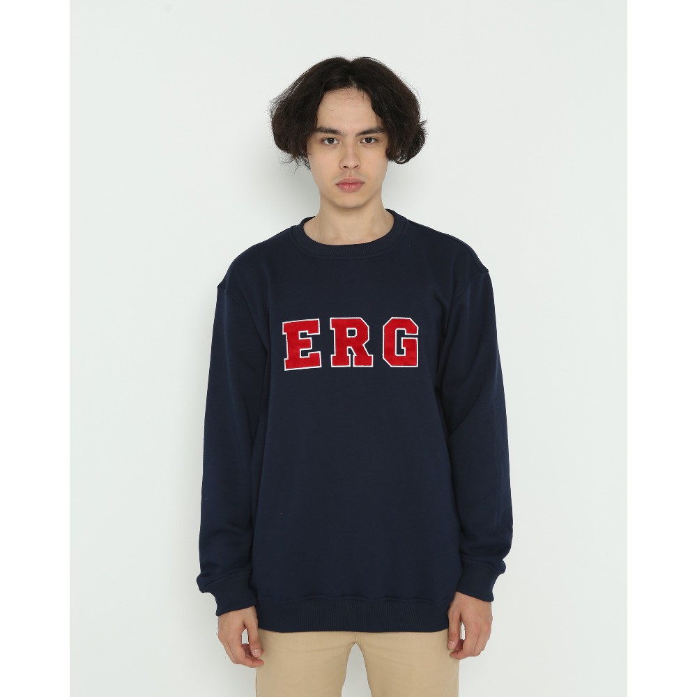 Erigo Sweatshirt Hanoko Navy | Shopee Indonesia