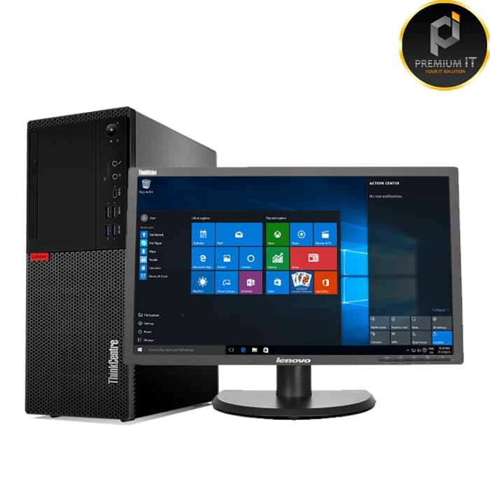PC Lenovo Think Centre M720T-0BIF - Intel Core i7-8700 - 4GB - 1TB - DVD - 19.5" - W10
