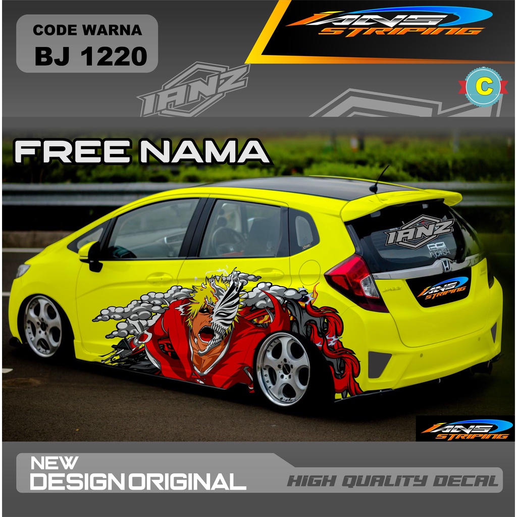 DECAL STICKER M,OBIL HONDA JAZZ / STIKER VARIASI MOBIL BRIO AGYA AYLA / STIKER DECAL