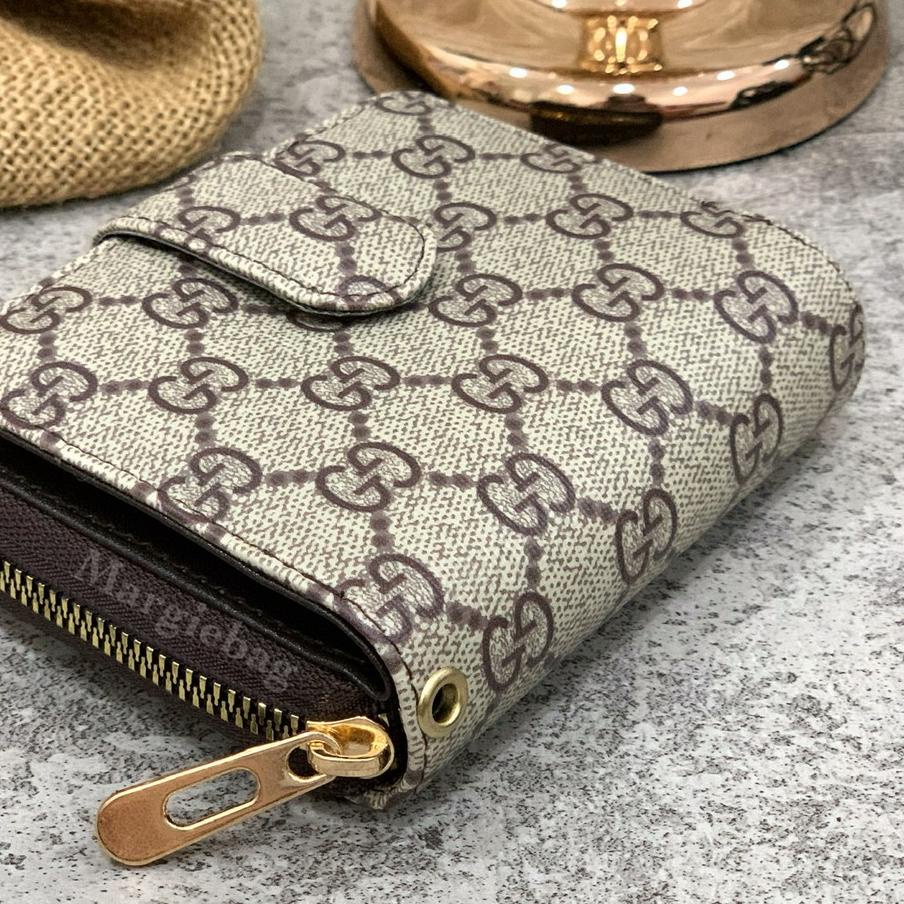 NEW  12.12 Dompet Gucci Aura waterproof laminating import Super dompet lipat wanita tumpuk kartu koi