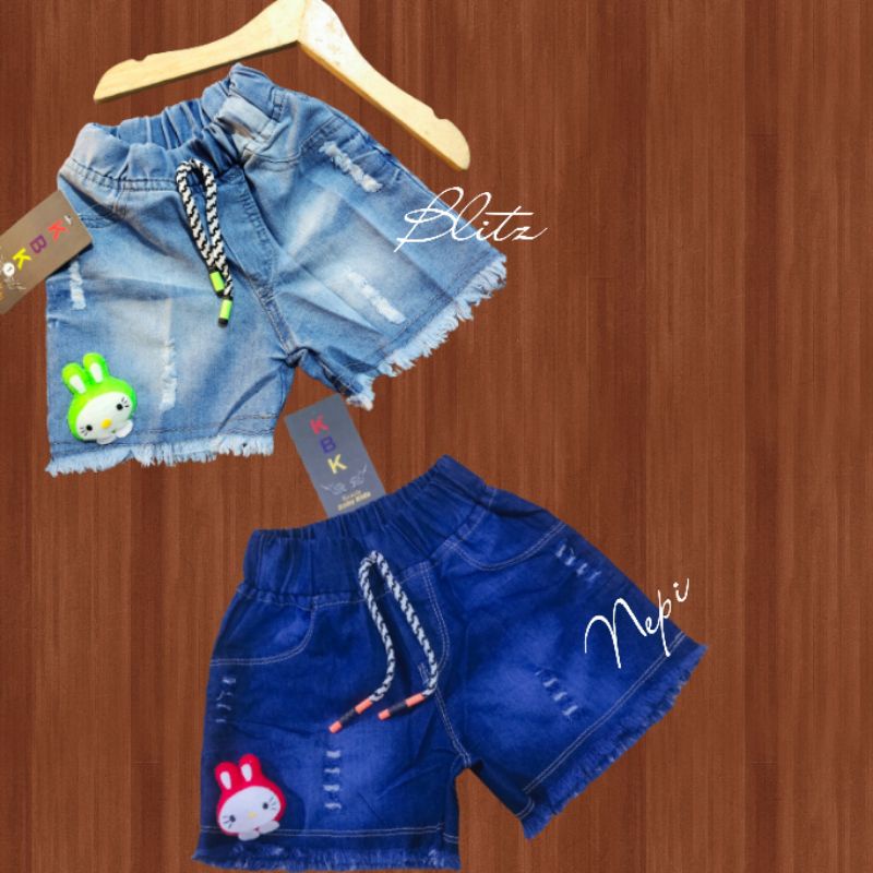 Celana Jeans Pendek//Hotpant Anak Usia 5-8tahun