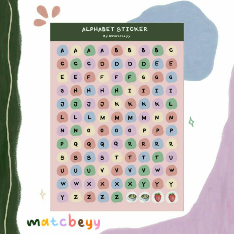 

Alphabet Sticker / Stiker Huruf / Journal / Bujo / Scrapbook