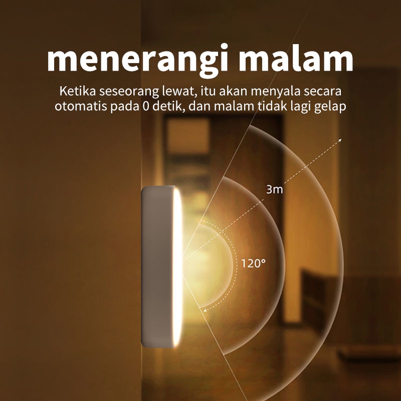 Lampu Tidur Sensor Gerak LED / Lampu Lemari / Lampu Emergency