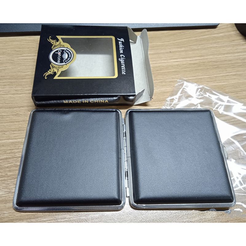 Kotak Bungkus Elegan Leather Case 12 Slot - Black