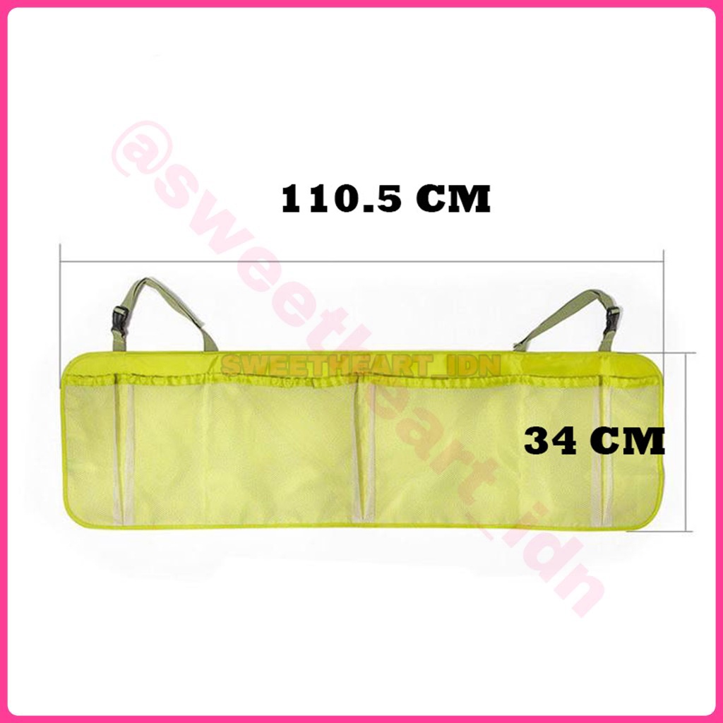 jaring bagasi mobil belakang car seat organizer kantong penyimpanan serbaguna