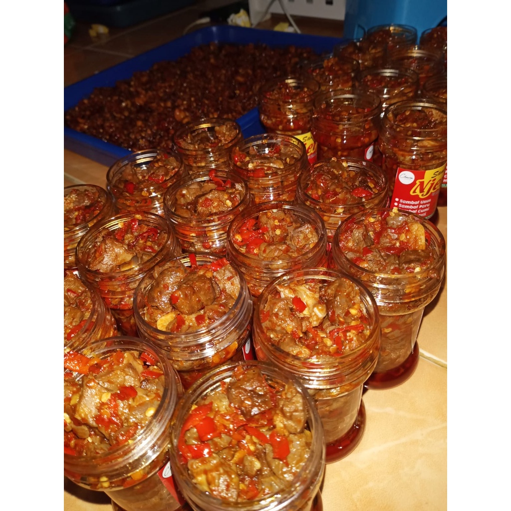 

SAMBAL NJERIT CUMI AYAM SUWIR IKAN PEDO USUS TERI PARU HATI