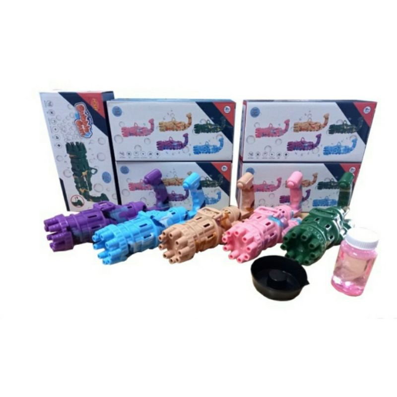 bubble gun mainan anak bubble machine gun gatling tembakan gelembung