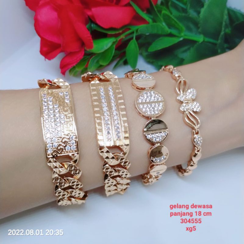 Gelang Rantai Juntai Premium Xuping Lapis Emas 24k Anti Luntur Terbaru Termurah