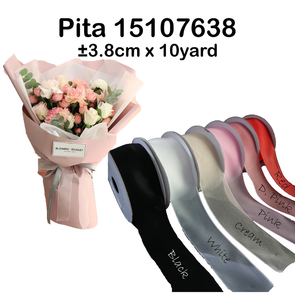 

Pita 15107638 ±3.8cm x 10yard - ribbon - kado -hadiah - florist