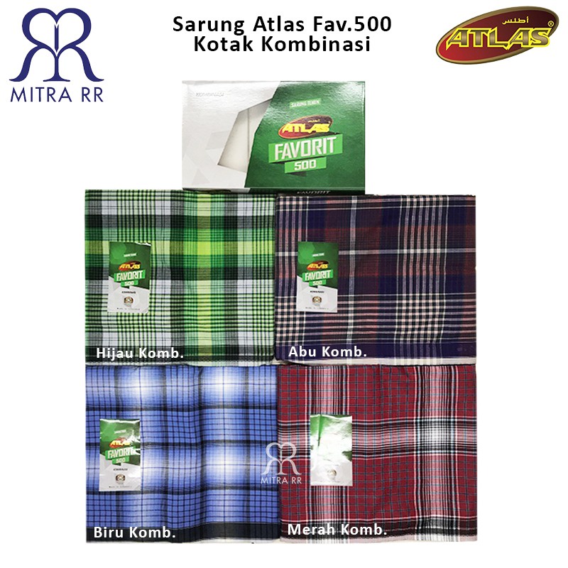 Sarung Atlas Favorit 500 Motif Kombinasi Kotak Sarung Dewasa