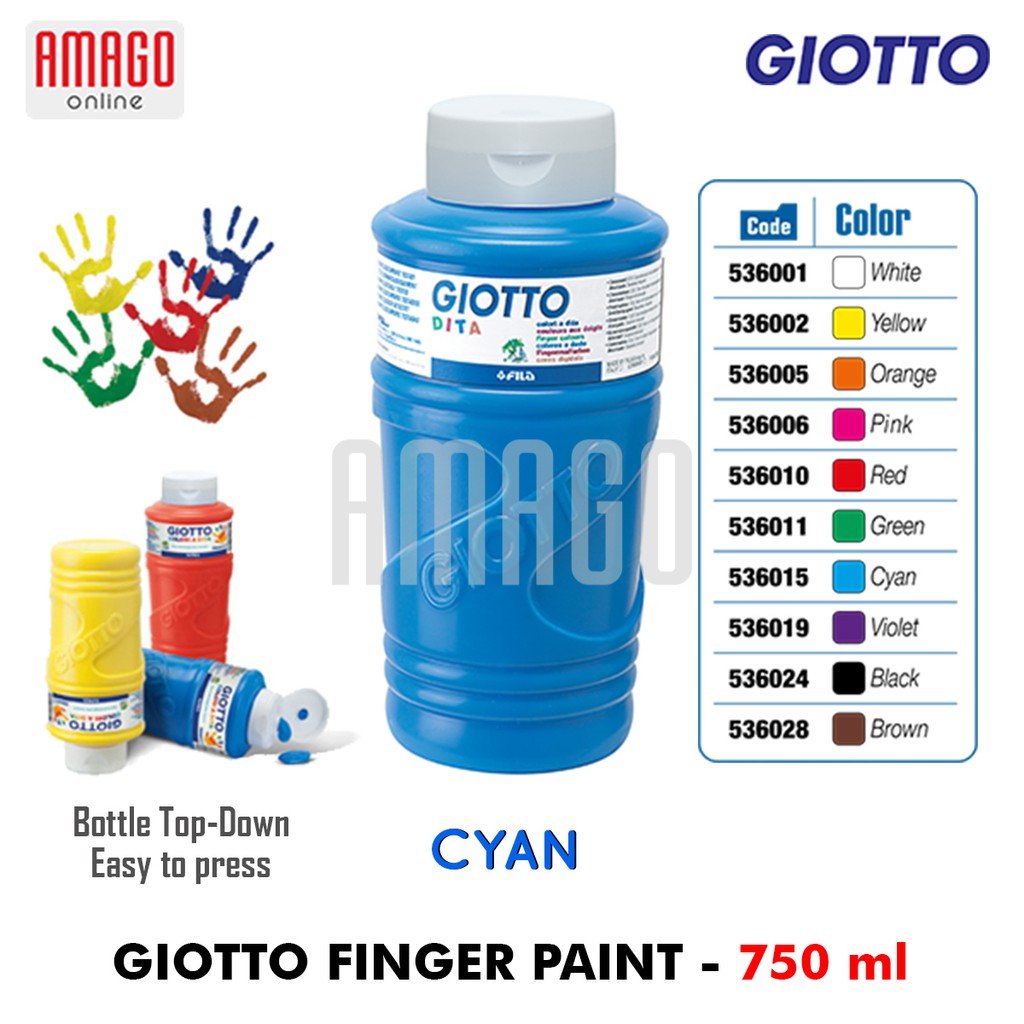 GIOTTO FINGER PAINT - CYAN - 750 ml - 536015