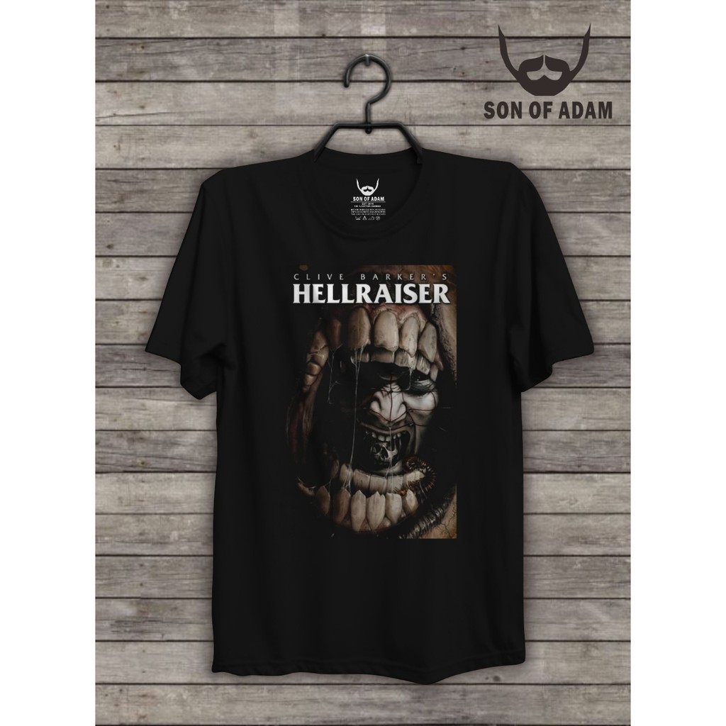 KAOS PRIA SABLON PRINTING DESAIN HELLRAISER