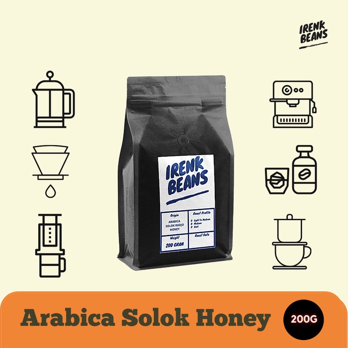 

DISKON - (BISA COD) KopI Arabica Solok Radjo Honey 200g Biji Bubuk - BIJI KOPI
