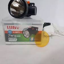 Headlamp Luby LED L2871 senter kepala 7 watt cas ulang