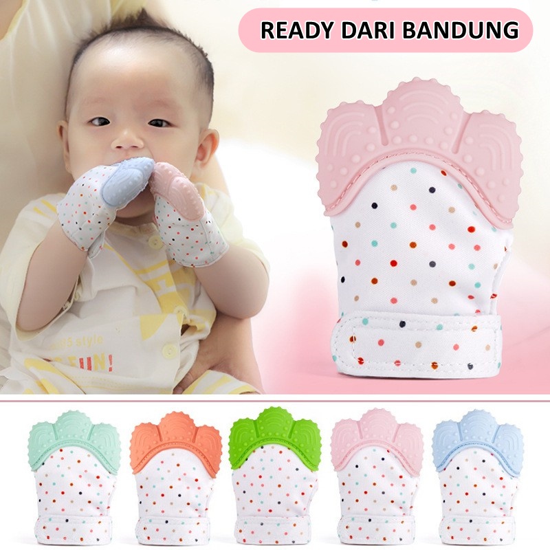 Sarung Tangan Gigitan Bayi Baby Mitten Glove Teether