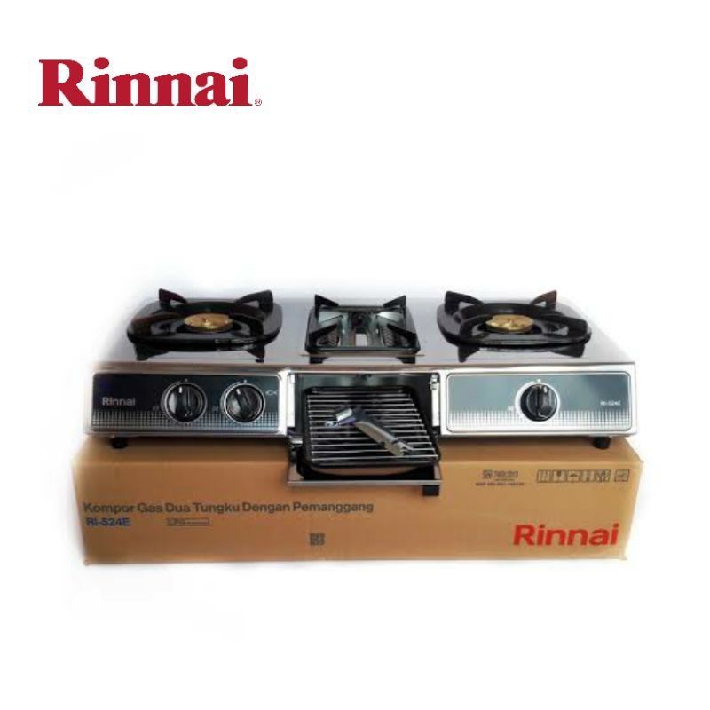 Kompor Rinnai + Panggangan RI 524E / Kompor Gas Rinnai + Grill RI 524E