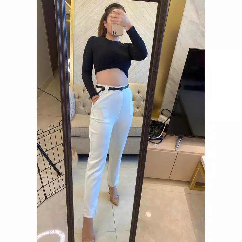 CELANA SCUBA PENSIL FREE BELT / CELANA SCUBA PANTS / CELANA SCUBA STYLE KOREA