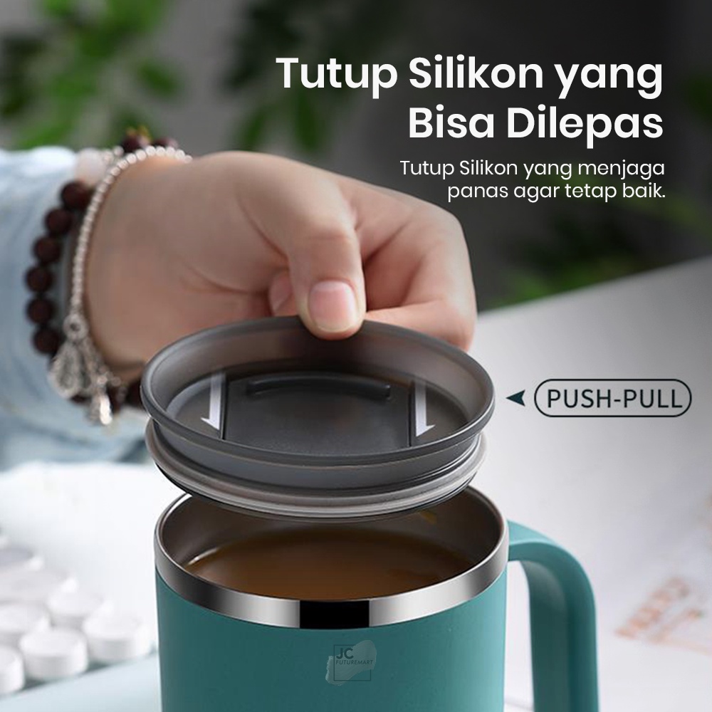 CANGKIR GELAS KOPI TEH STAINLESS 300ML MUG LEAK PROOF - G06005