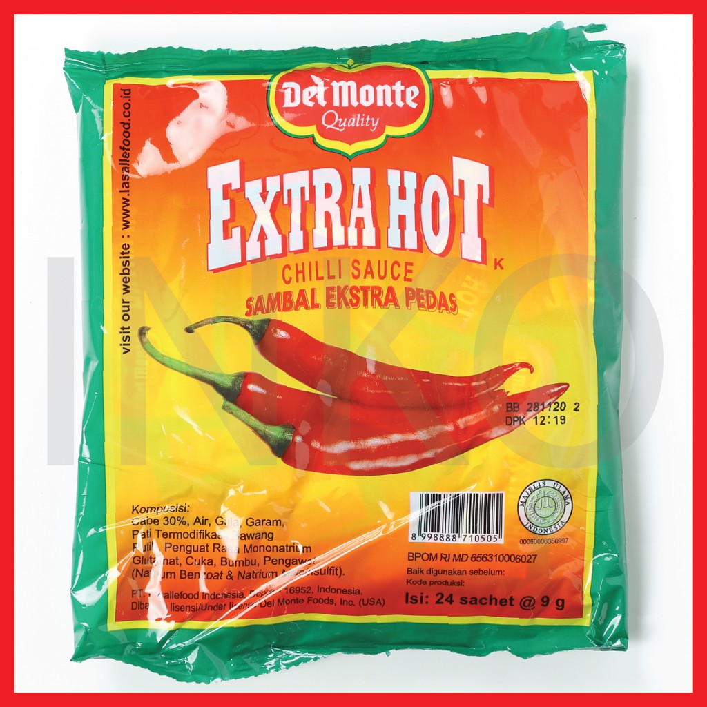 

DELMONTE SAUS SAMBAL EXTRA HOT SACHET 24X9GR