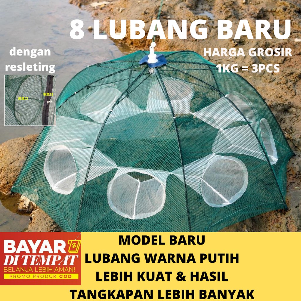 Jaring Pancing / Perangkap Ikan / Bubu Hexagonal Lubang Putih / Bubu Jaring ikan Harga Grosir