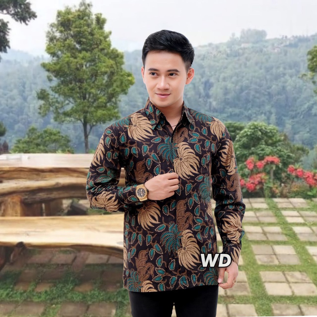 Baju Batik Couple Ayah &amp; Anak Laki Laki/pakaian anak Laki Laki/kemeja batik pria Lengan panjang/atasan kemeja pria/Batik pria jumbo/Batik anak Laki Laki