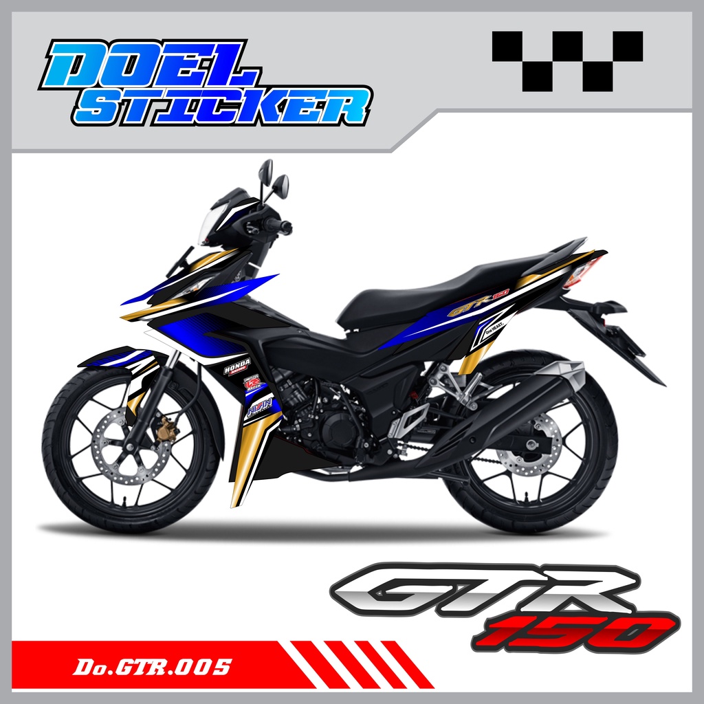 STICKER STRIPING GTR 150 - STICKER STRIPING LIST VARIASI HOLOGRAM , CROME GTR 150 DOEL 005