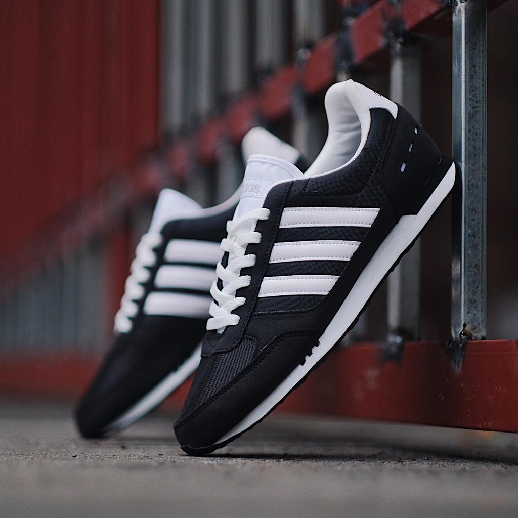 adidas neo city racer black white