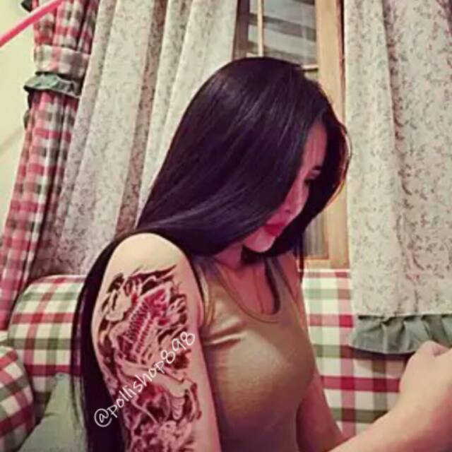 Tato Temporer/ Temporary Tattoo Red Koi Fish
