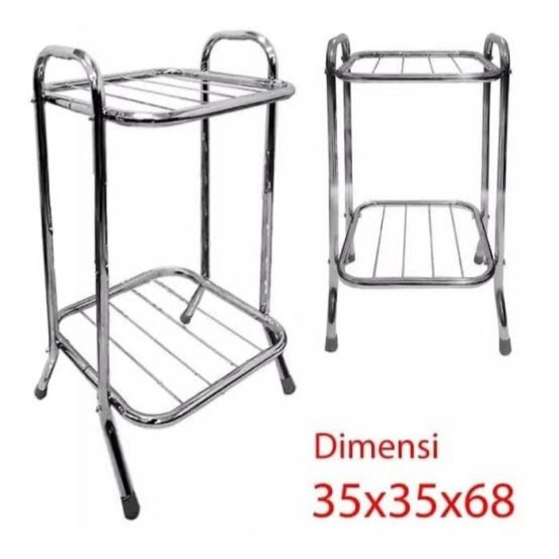 Rak Tempat Dispenser Galon Magic Comp/Meja Dipenser 2 susun Stainless