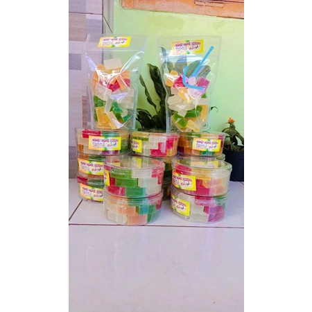 

agar-agar kering,parsel lebaran,makanan ringan,paket 1 toples
