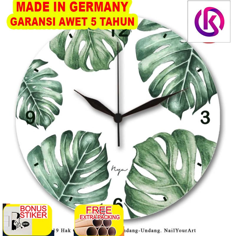 

Murah Jam Dinding MONSTERA - NYA Wall Clock - Uk.30X30 CM - Sweep Movement