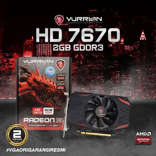 VGA VURRION RADEON HD 7670 2GB DDR3 128BIT GAMING