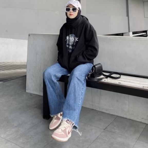 NEW  1.1 DAVHENTIC - SWEATER HOODIE JUMPER PRIA WANITA ORIGINAL HITAM CREAM MOTIF AESTHETIC ART META