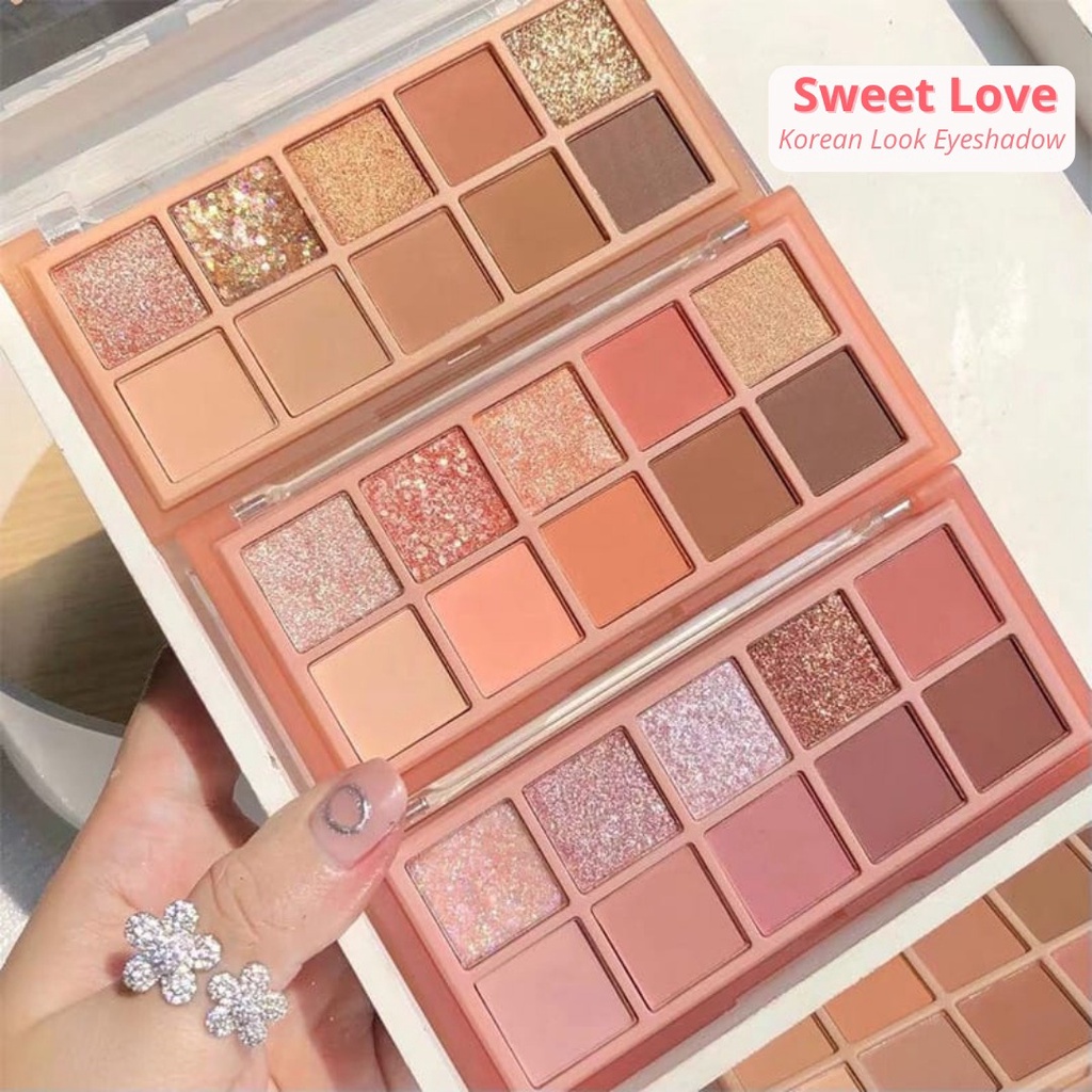 Eyeshadow Korean Look Premium by Sweet love 10 warna pigmented